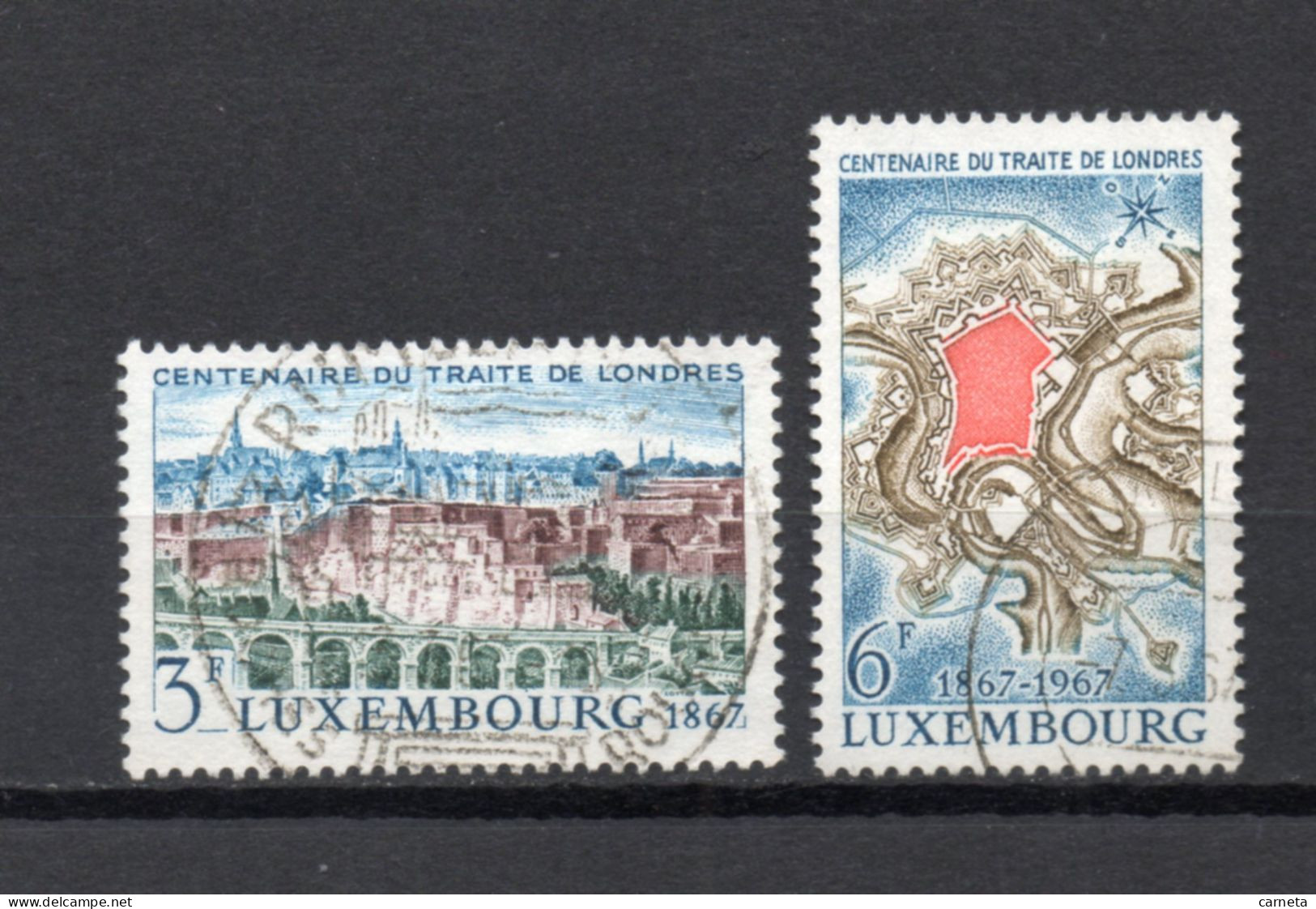 LUXEMBOURG    N° 697 + 698     OBLITERES   COTE 0.50€     VILLE TRAITE DE LONDRES - Usati