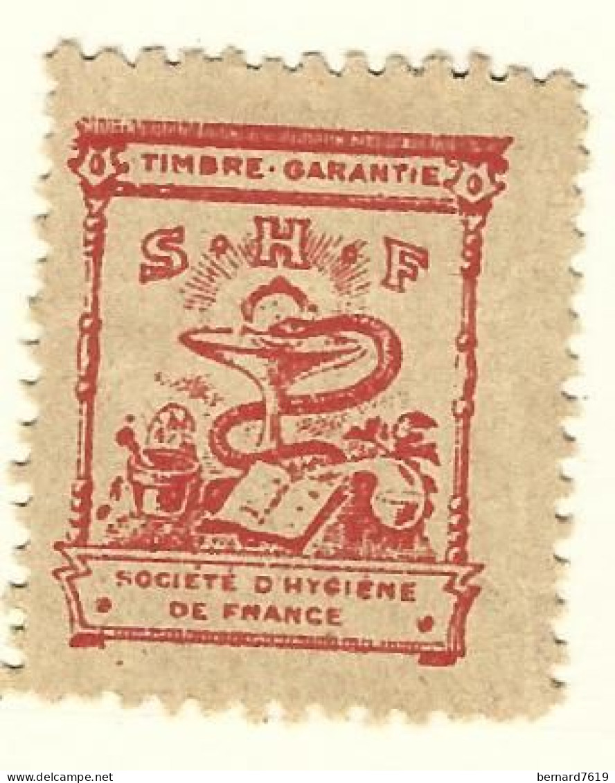 Timbre -  -  - Vignette Pharmaceutique  - Societe D'hygiene De Francef - Gebruikt