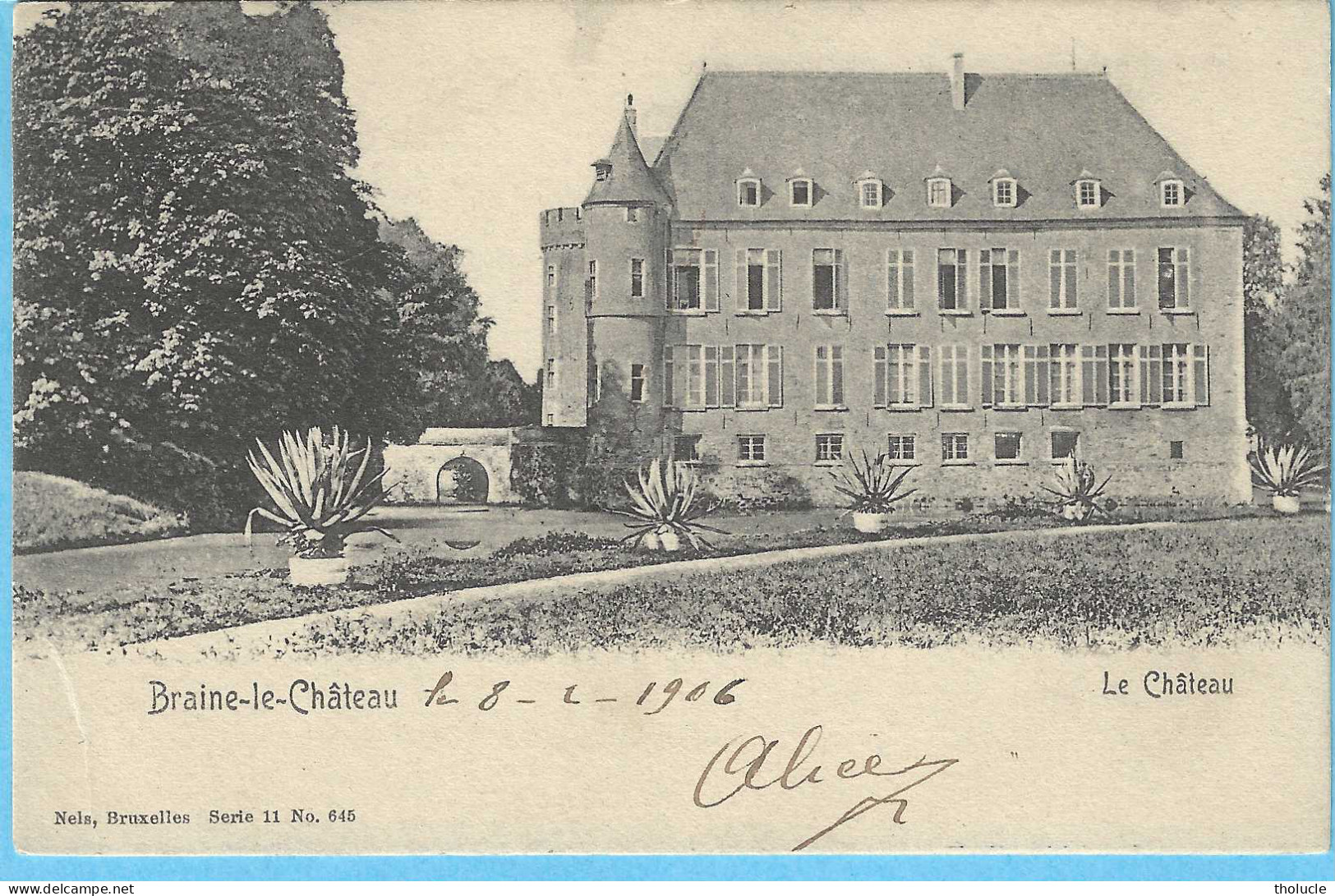 Braine-le-Château-écrite En 1906-Façade Arrière-Château Du Comte De Robiano-Kasteel-côté Jardin-Edit.Nels-précurseur - Kasteelbrakel