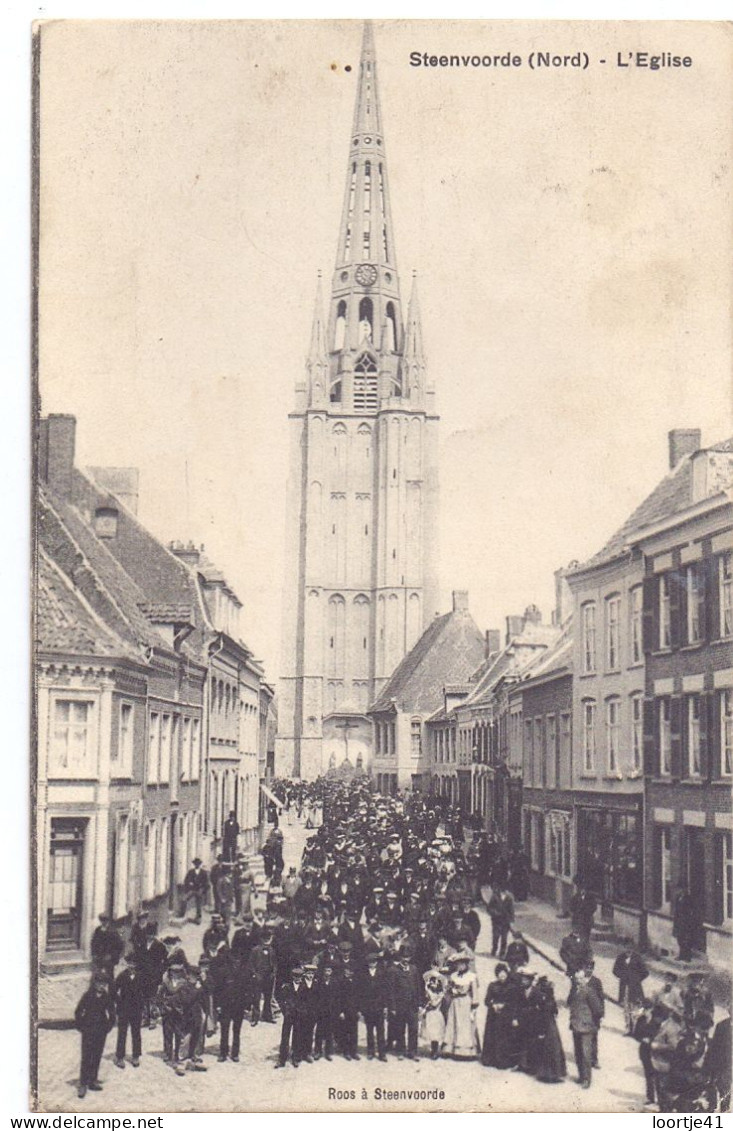 CP - Steenvoorde - L'Eglise , Procession - Steenvoorde