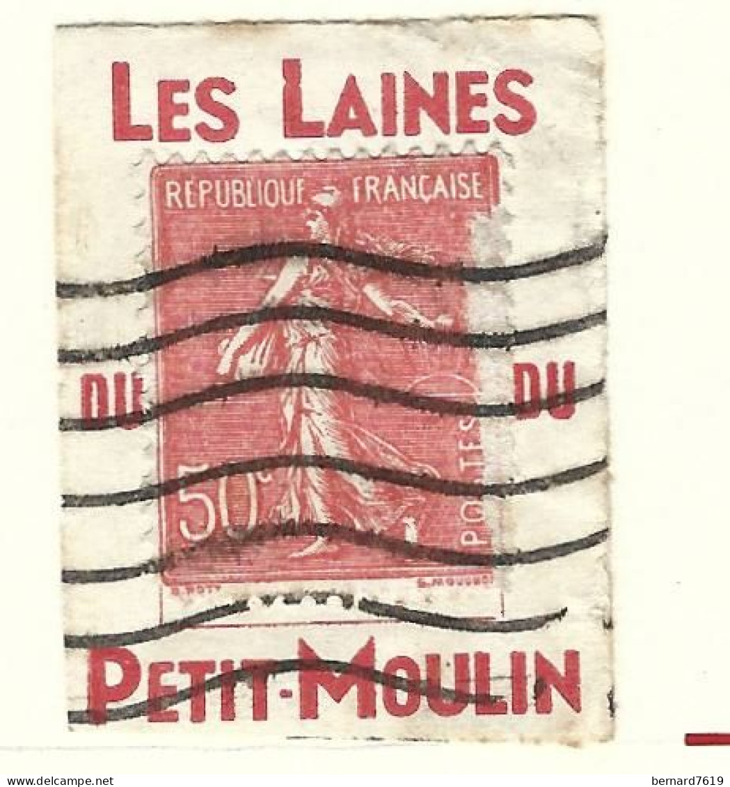 Timbre -  -  Vignette  Porte Timbre - Semeuse -  Les Laines Du Petit Moulin - Used Stamps