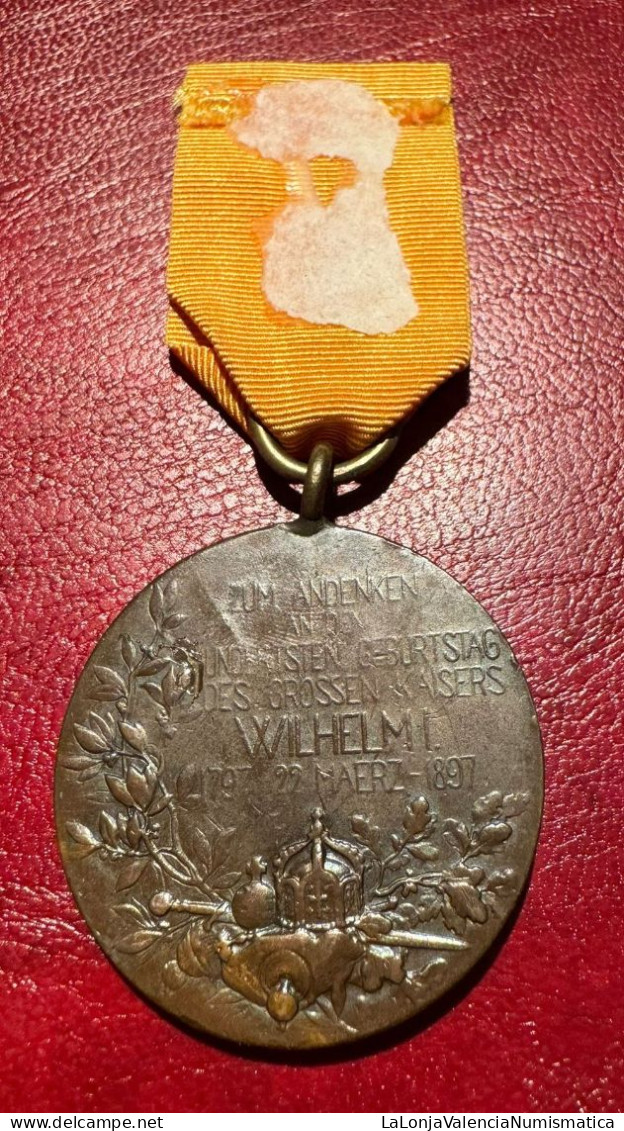 Alemania Medalla Guillermo I Guerra Franco-prusiana - Andere & Zonder Classificatie