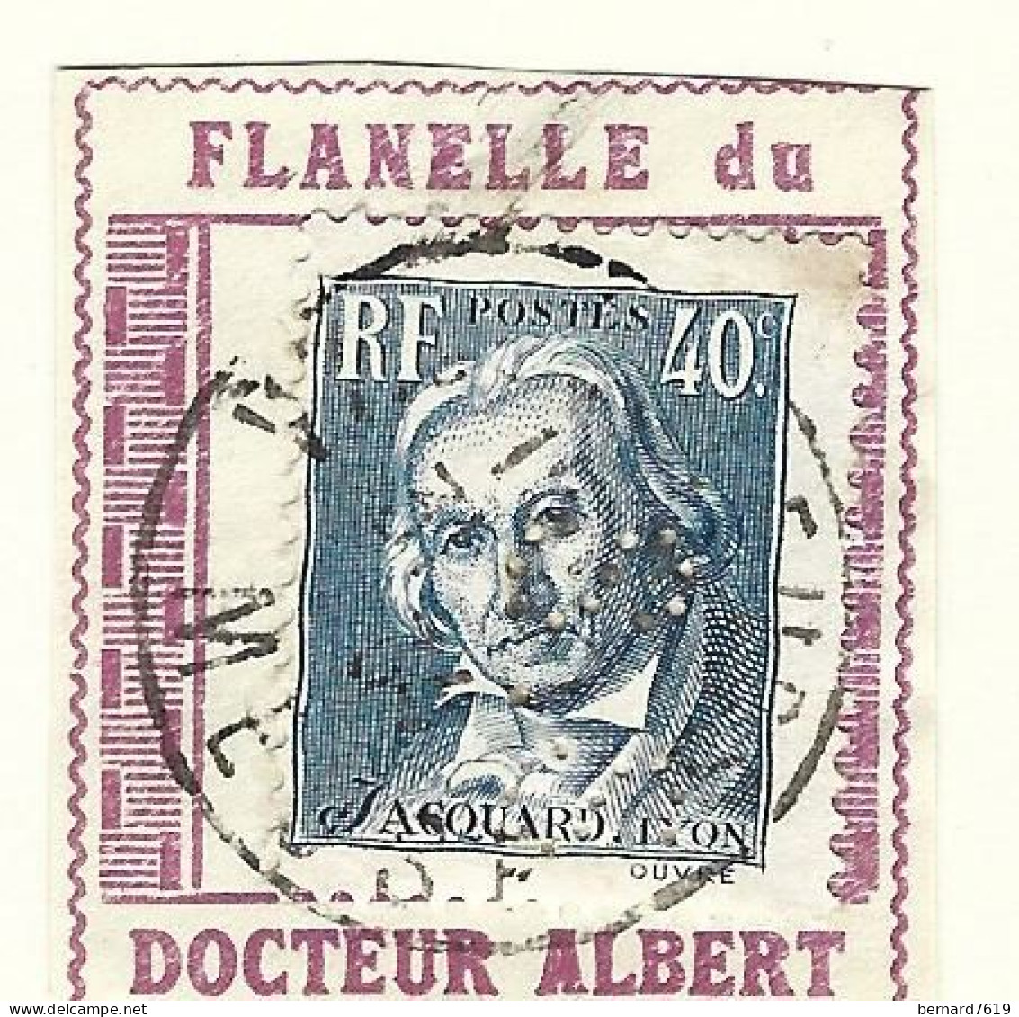 Timbre - Vignette  Porte Timbre - Flanelle Du Docteur Albert - Usados