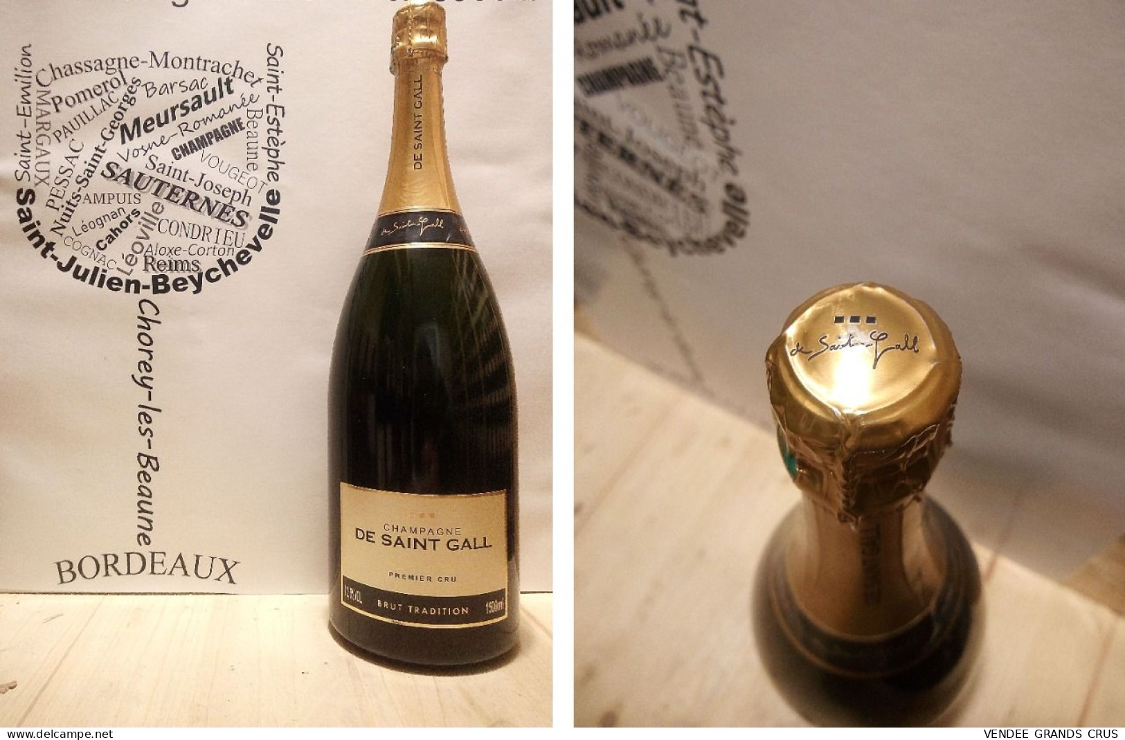 Champagne De Saint Gall - Brut Tradition - Magnum - Champagne - 1er Cru - 1 X 150 Cl - Blanc Effervescent - Champagne & Sparkling Wine