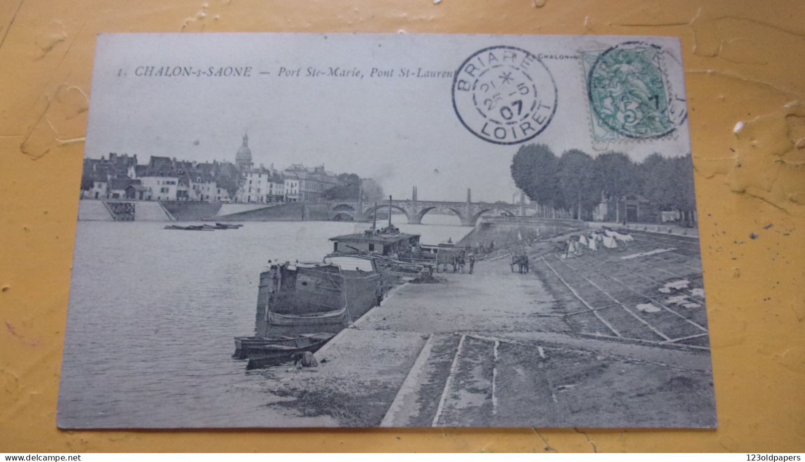 PENICHE CANAL CHEMIN DE  HALAGE  CHALON SUR SAONE - Embarcaciones