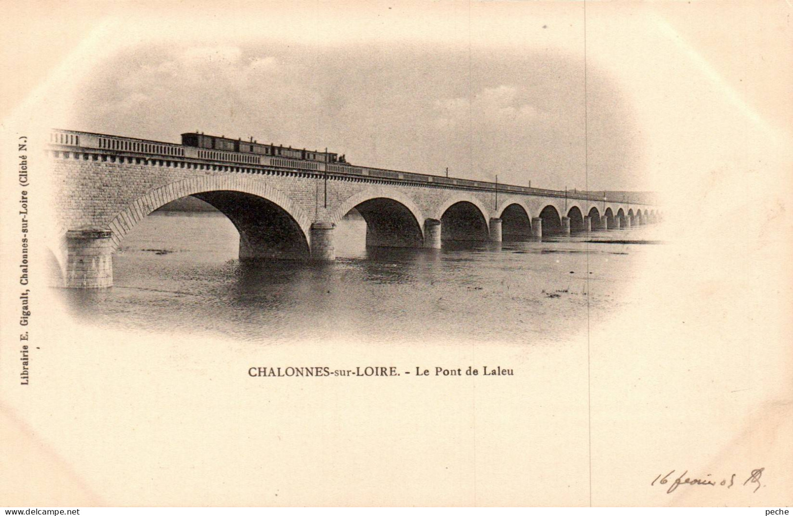 N°119961 -cpa Chalonnes Sur Loire -le Pont De Laleu Avec Train- - Kunstwerken