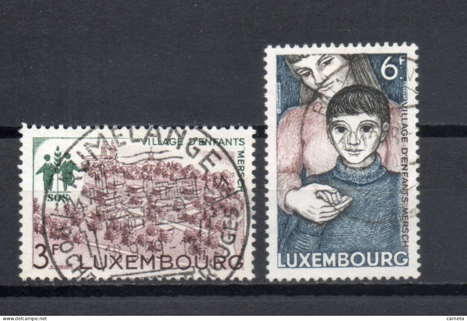 LUXEMBOURG    N° 726 + 727     OBLITERES   COTE 0.50€    VILLAGE D'ENFANTS - Gebraucht