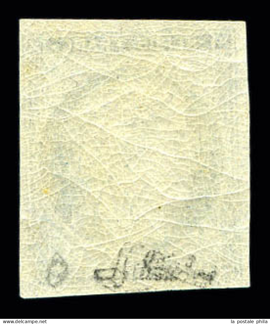 N°4a, 25c Bleu Foncé, Exceptionnelle Fraîcheur, R.R.R, SUPERBE (signé Brun/Calves/certificat)  Qualité: **   - 1849-1850 Cérès