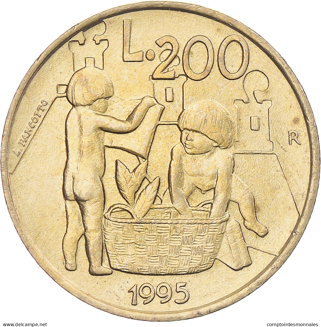 Monnaie, Saint Marin , 200 Lire, 1995, Rome, SUP, Bronze-Aluminium, KM:329 - San Marino