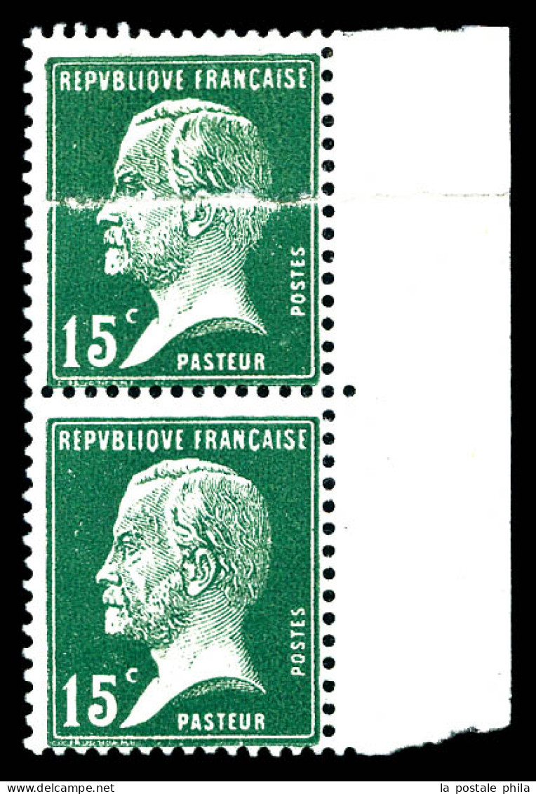 N°171, 15c Pasteur, Impression Sur Raccord En Paire Bdf. TB  Qualité: *   - Unused Stamps