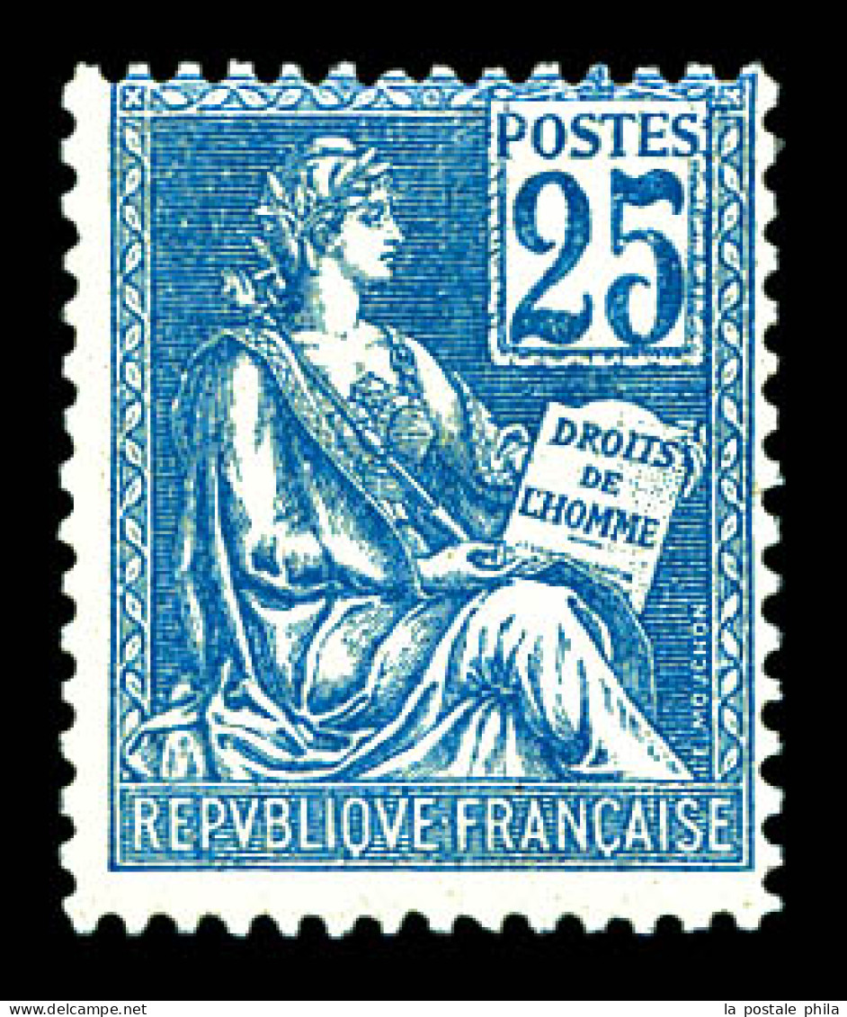 N°114c, 25c Mouchon, Impression Recto-verso. TTB (certificat)  Qualité: **  Cote: 500 Euros - Unused Stamps