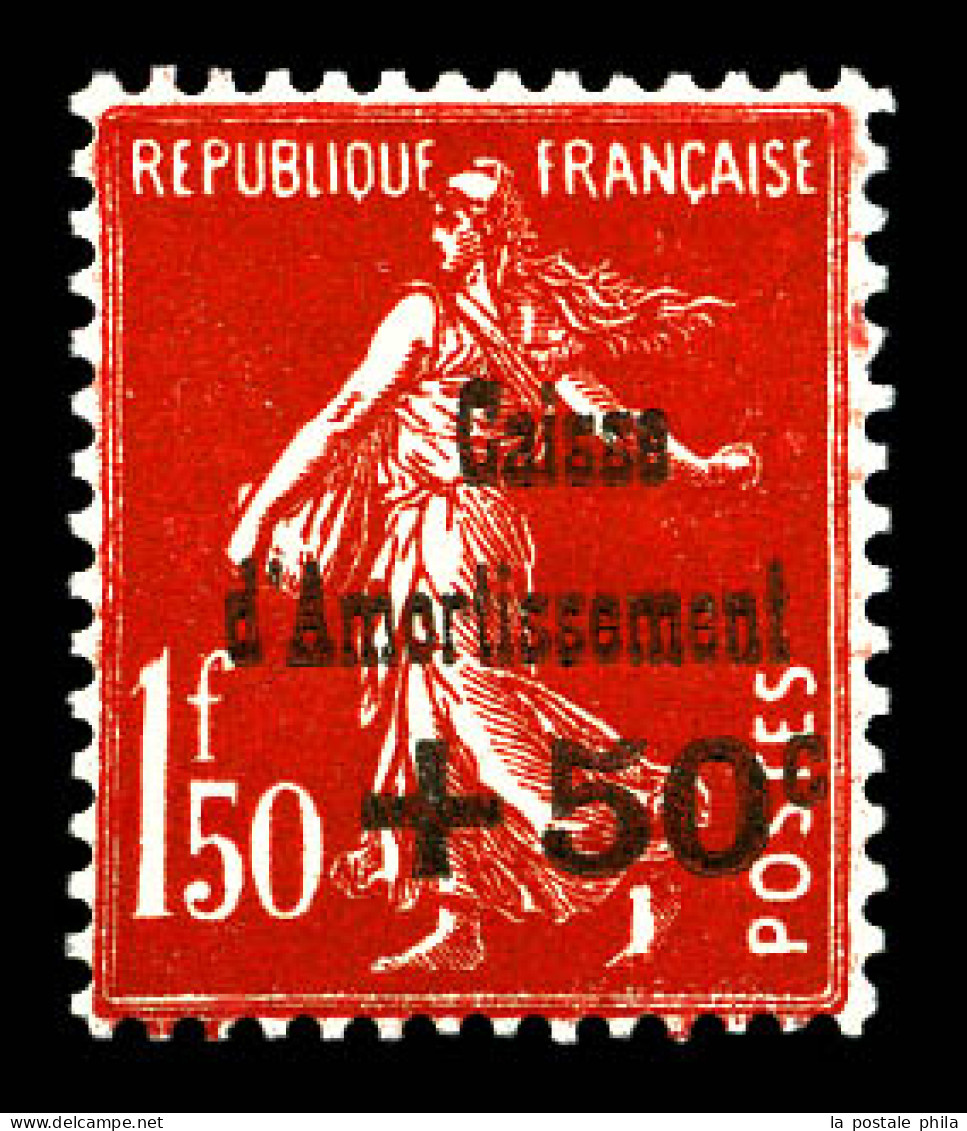 N°277a, +50c Sur 1f 50 Rouge: C De Caisse Au Dessus Du Premier T D'Amortissement. TB  Qualité: *  Cote: 275 Euros - Unused Stamps