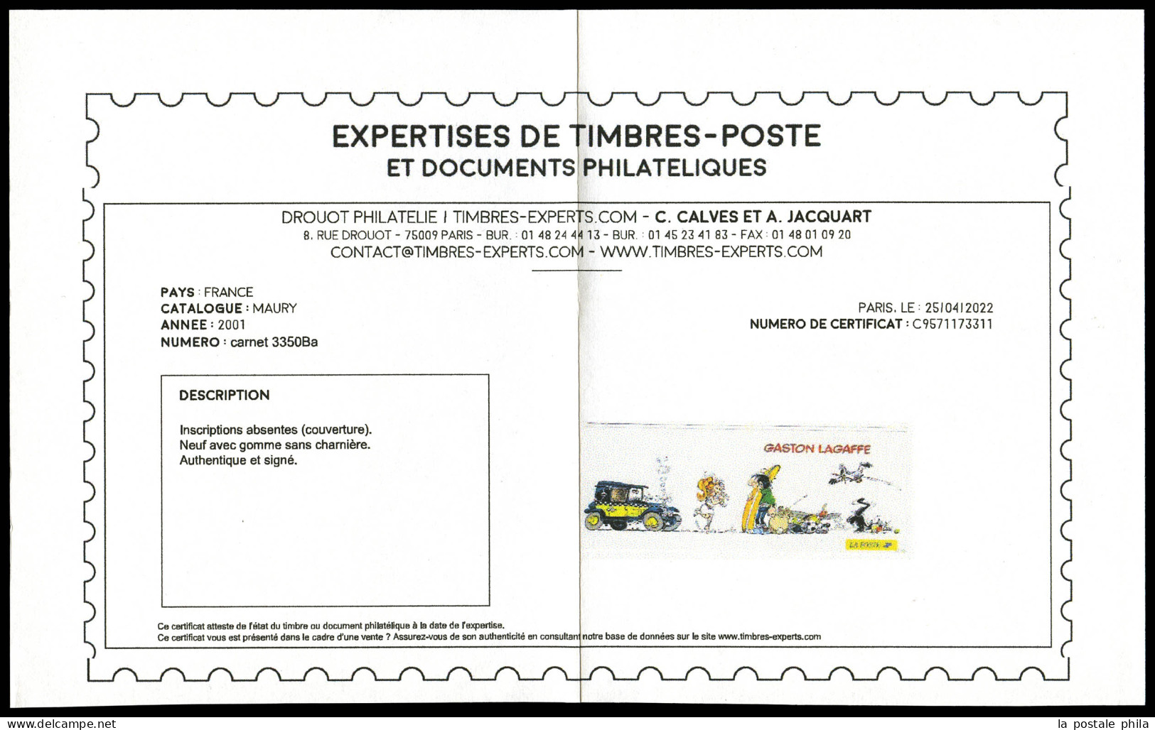 N°BC3370A, Journée Du Timbre 2001, Inscriptions Absentes Sur La Couverture, TTB  Qualité: **  Cote: 375 Euros - Booklets