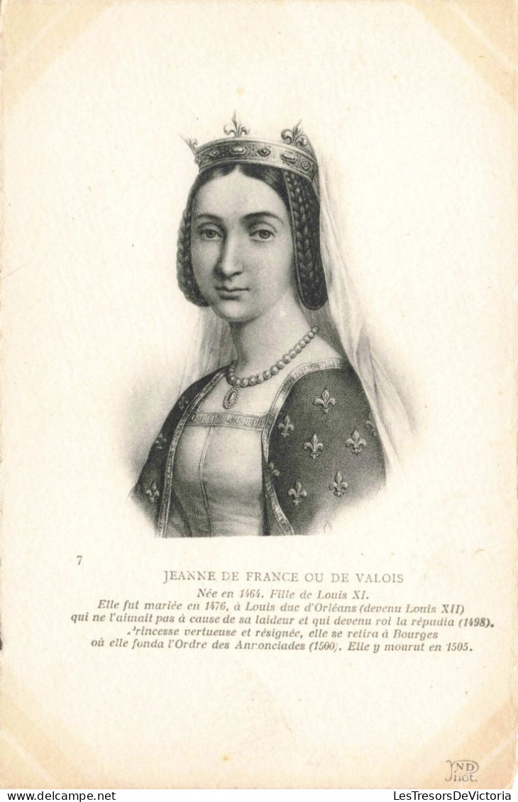 FEMMES CELEBRES - Jeanne De Navarre - Reine - Carte Postale Ancienne - Mujeres Famosas