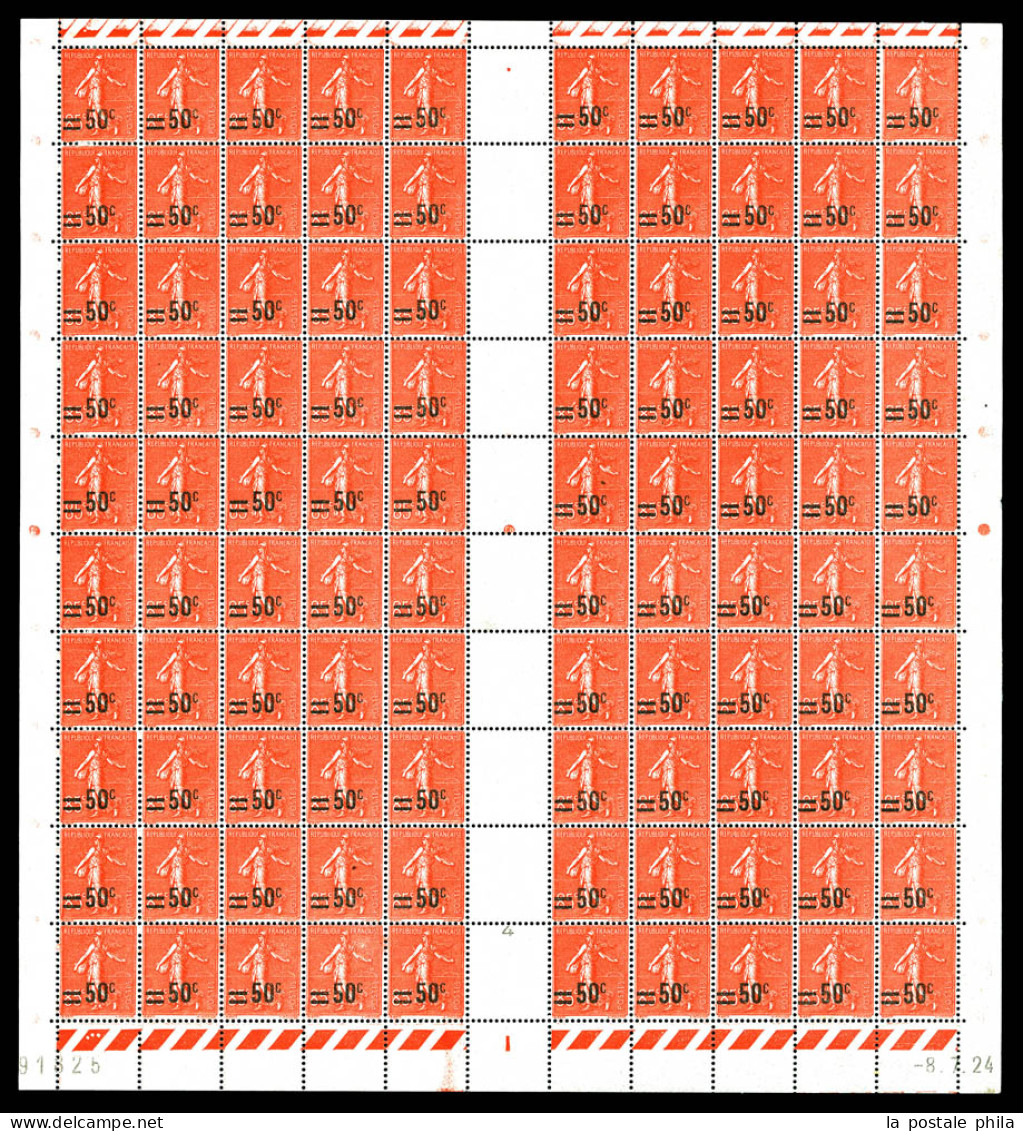 N°217/228, Série De 1926 En Feuilles Complètes De 100 (et 150 Pour Le N°219). B/TB  Qualité: **  Cote: 3900 Euros - Feuilles Complètes