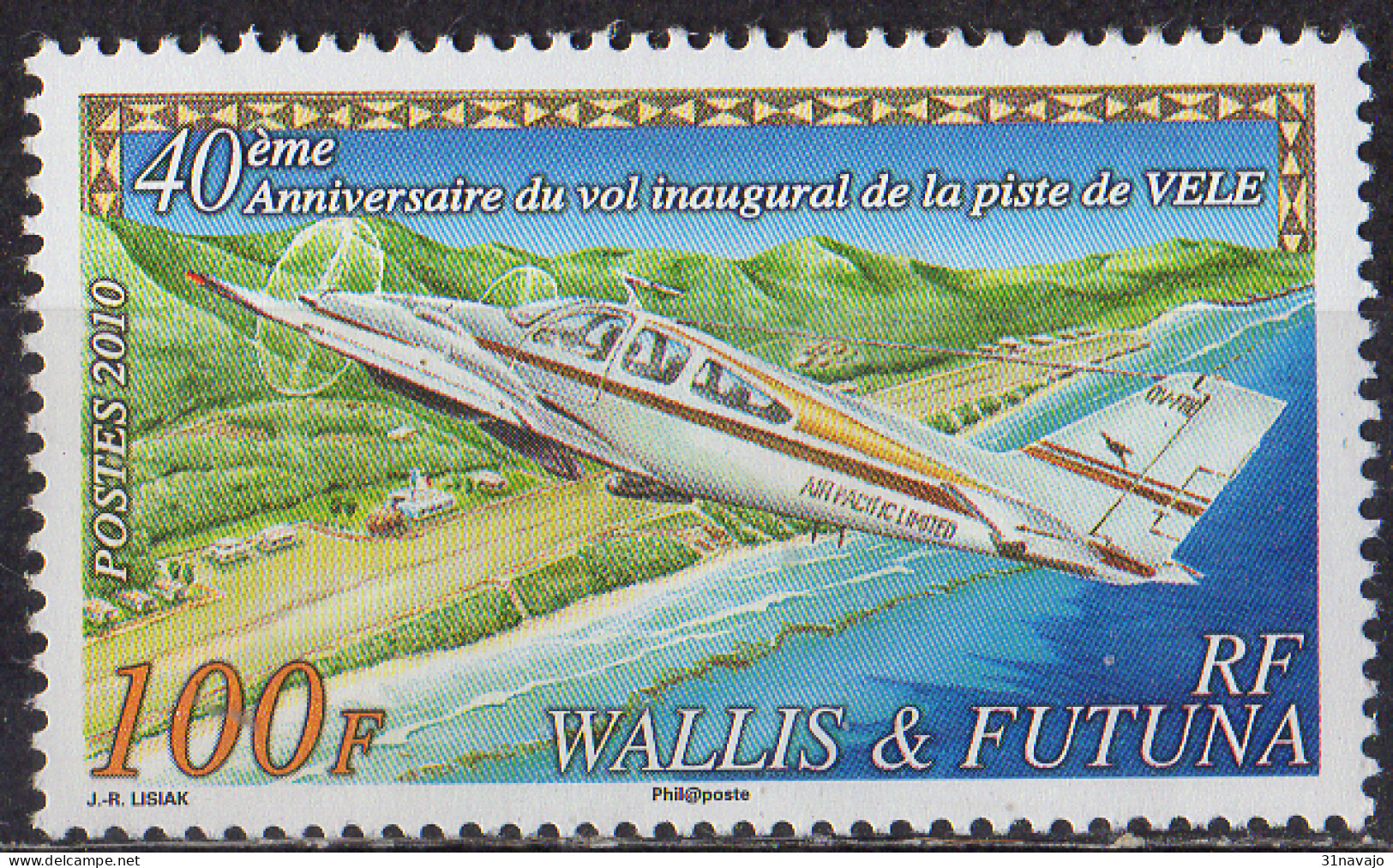 WALLIS ET FUTUNA - 40e Anniversaire Du Vol Inaugural De La Piste De Vele - Neufs