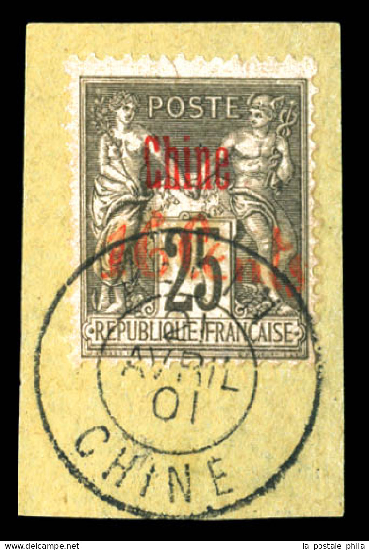 N°22, 16c Sur 25c Noir Sur Rose Sur Son Support, TB (signé)  Qualité: Oblitéré  Cote: 300 Euros - Storia Postale