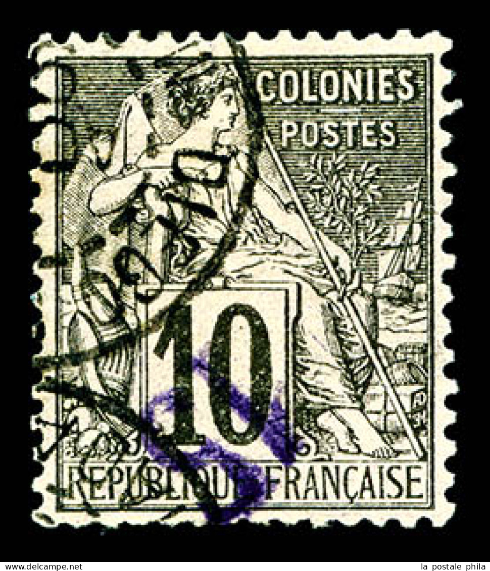 N°3a, 15 Sur 10c Noir Sur Lilas, Surcharge Renversée, TTB (signé Scheller/certificat)  Qualité: Oblitéré  Cote: 700 Euro - Used Stamps
