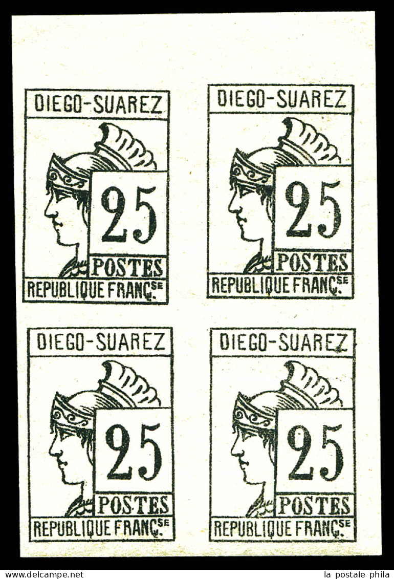 N°9, 25c Gris-noir En Bloc De Quatre Coin De Feuille, Fraîcheur Postale, SUPERBE (certificat)  Qualité: **  Cote: 2560 E - Nuevos