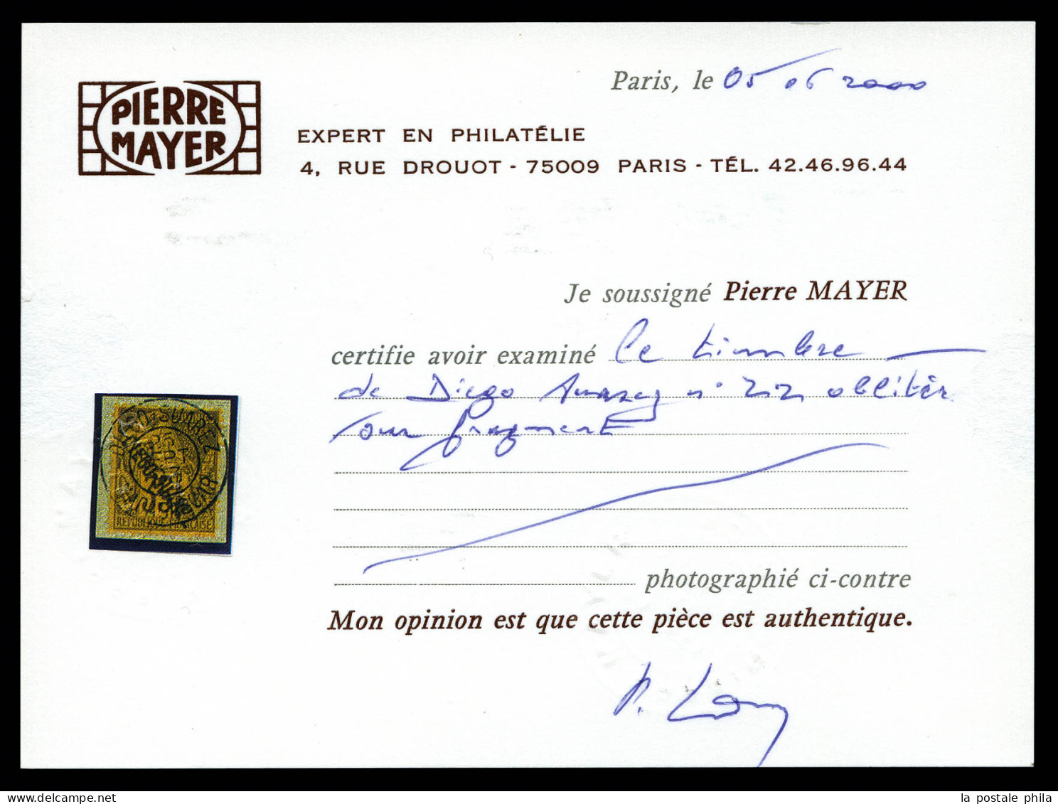 N°22, 35c Violet-noir Sur Jaune Sur Son Support, TTB (signé Calves/certificat)  Qualité: Oblitéré  Cote: 1100 Euros - Used Stamps