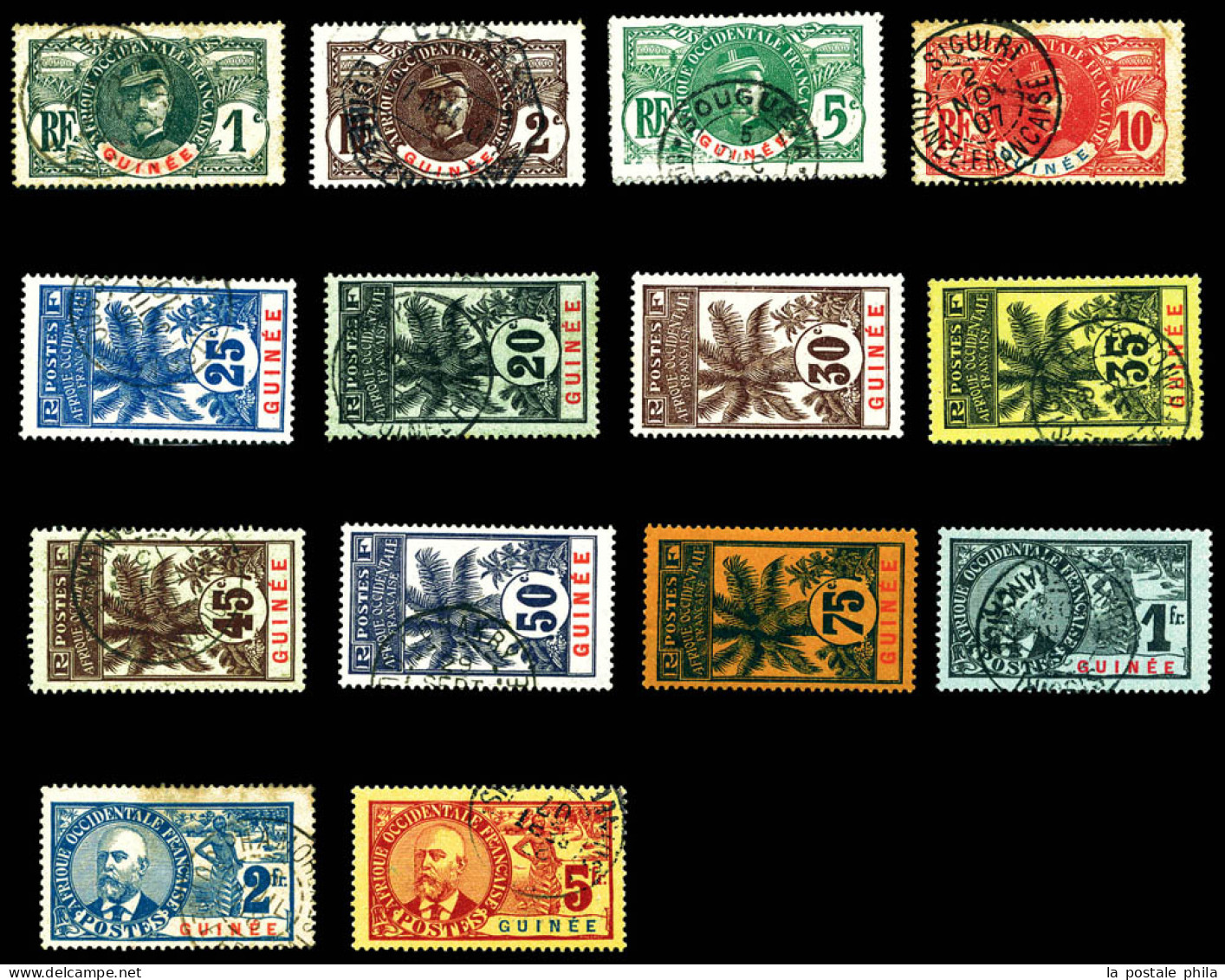 N°33/47, Série Complète (N°40 Et 44*), Les 15 Valeurs TB  Qualité: Oblitéré  Cote: 204 Euros - Used Stamps