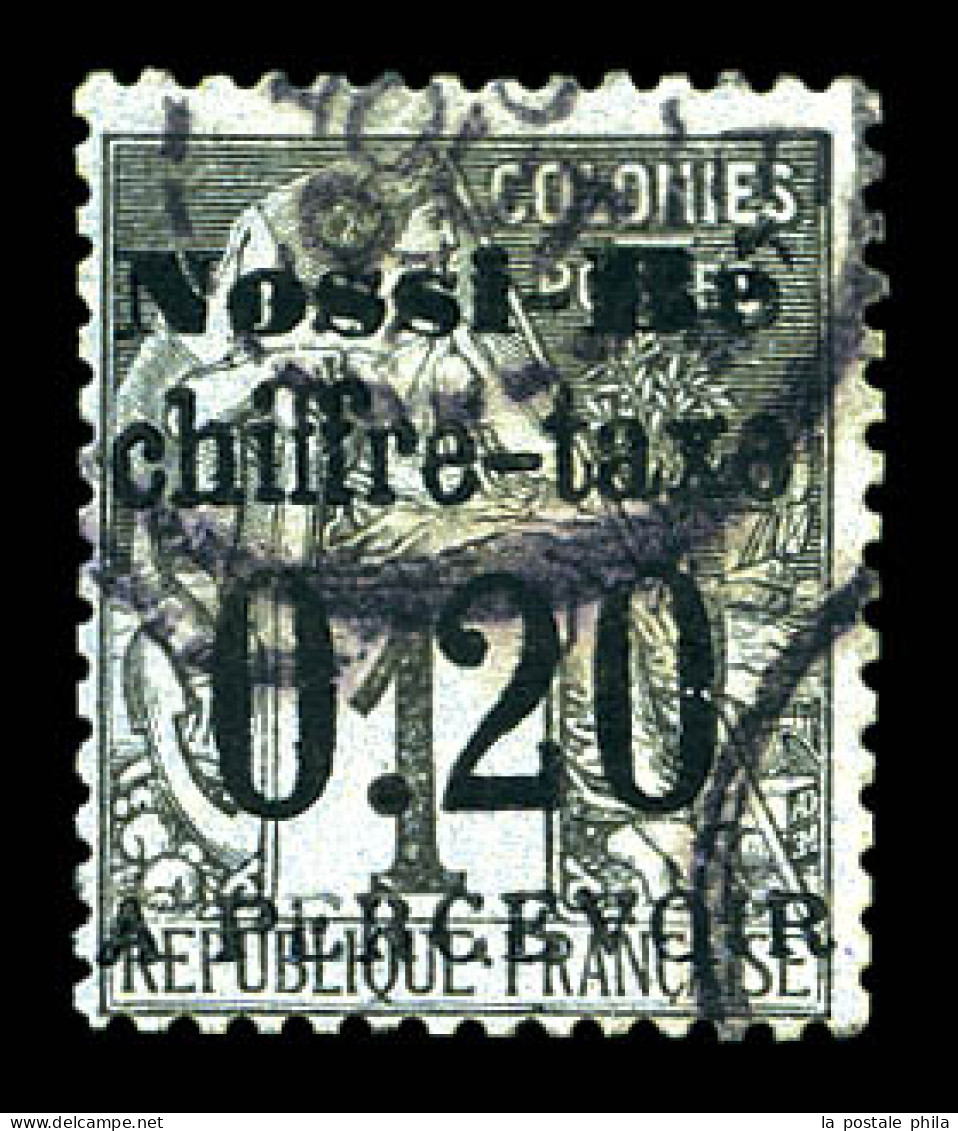 Taxe N°1, 20c Sur 1c Noir Sur Azuré, Tirage 300 Exemplaires. TB (signé Brun)  Qualité: Oblitéré  Cote: 440 Euros - Used Stamps