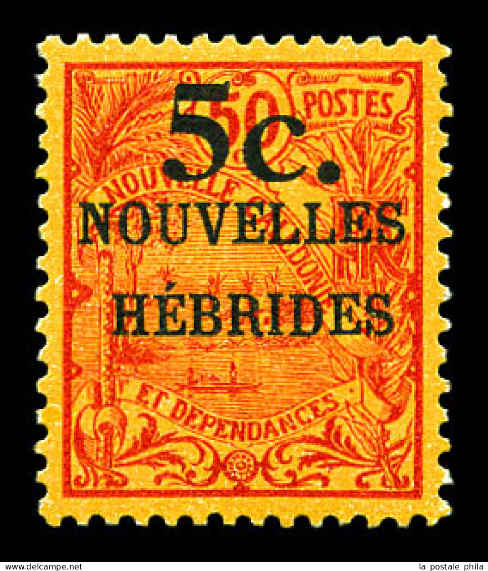 N°58A, 5c Sur 50c, Tirage 300 Exemplaires, Très Bon Centrage. SUP. R.R. (signé Calves/certificats)  Qualité: *  Cote: 15 - Unused Stamps