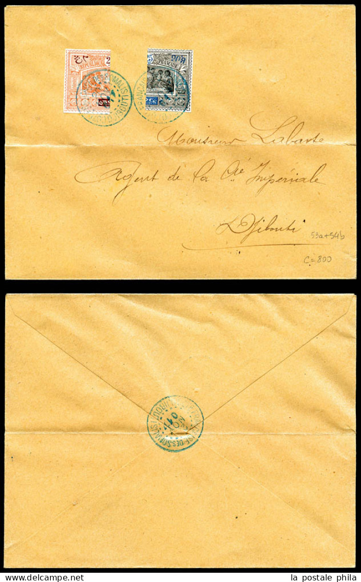 N°53a/54b, Moitiés Du 20c Et Du 25c (droite) Sur Lettre Du 20 Nov 1901. TB (certificat)  Qualité: Oblitéré  Cote: 900 Eu - Covers & Documents