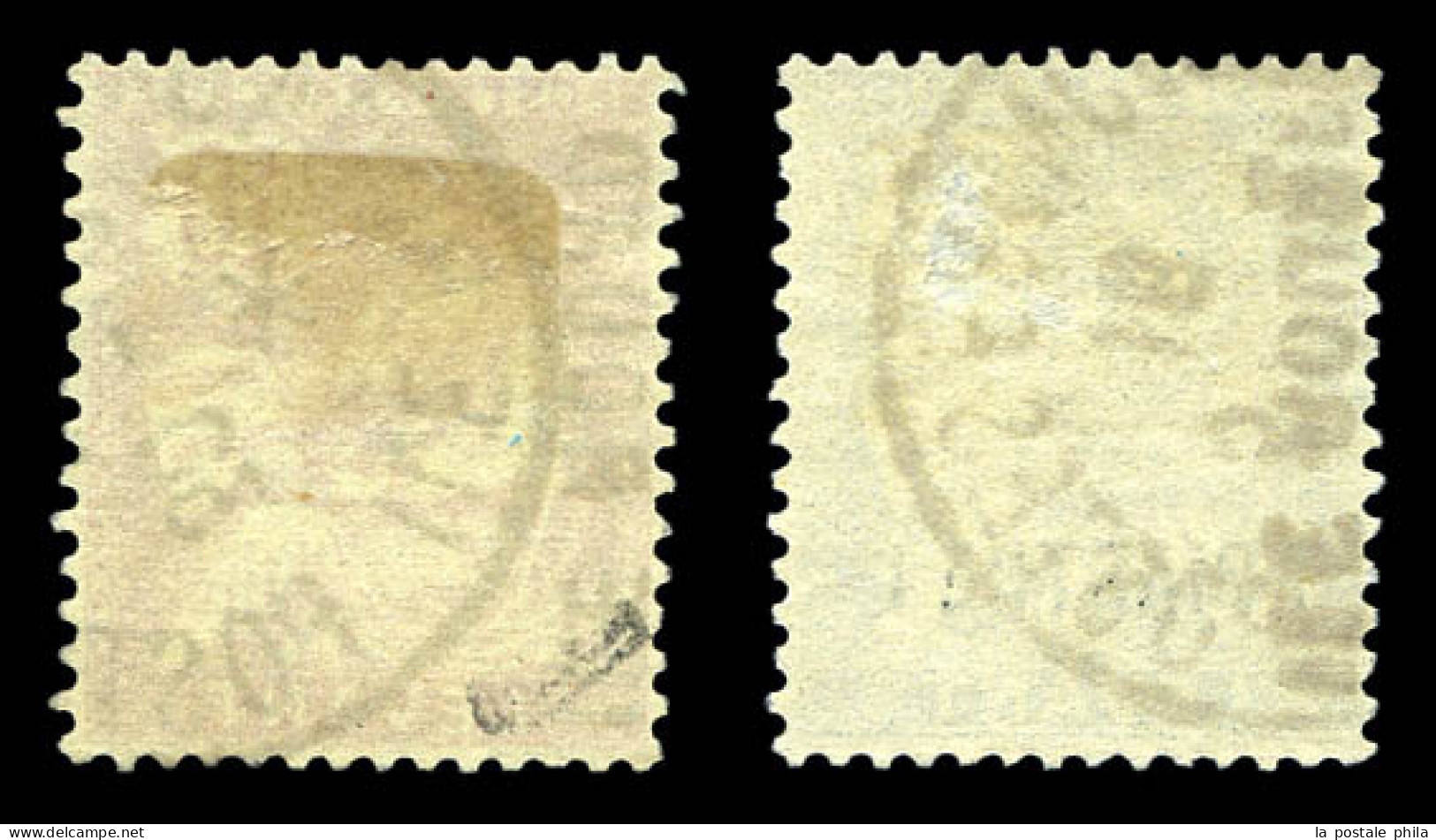 N°2/3, 10c Rose Et 1 Pi Sur 25c Bleu, Les 2 Valeurs TTB (certificat)  Qualité: Oblitéré  Cote: 620 Euros - Used Stamps