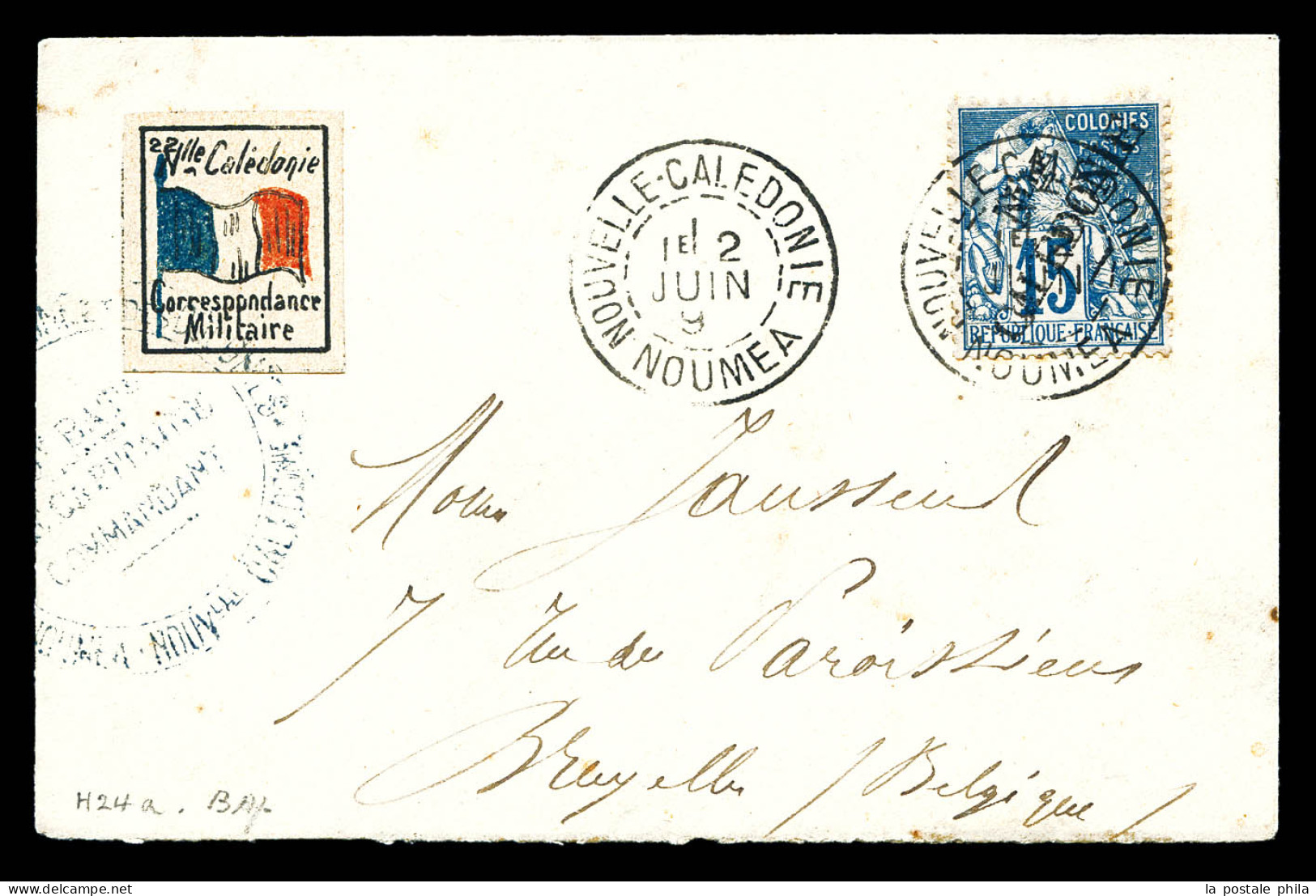 Franchise Militaire 1859, N°26 Obl Càd NOUMEA Du 2 Mars 93 + Timbre De Franchise Militaire 'aux Drapeaux' (n°2) + Grand  - Neufs