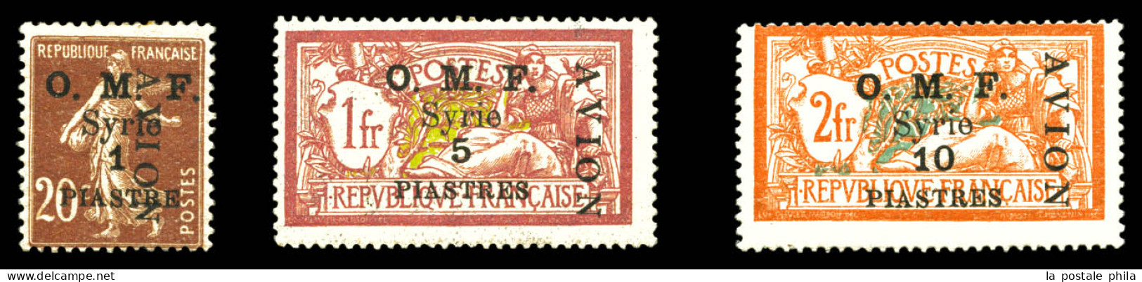 N°7/9, Série De 1921, Les 3 Valeurs TTB (signé Brun/certificat)  Qualité: *  Cote: 695 Euros - Airmail