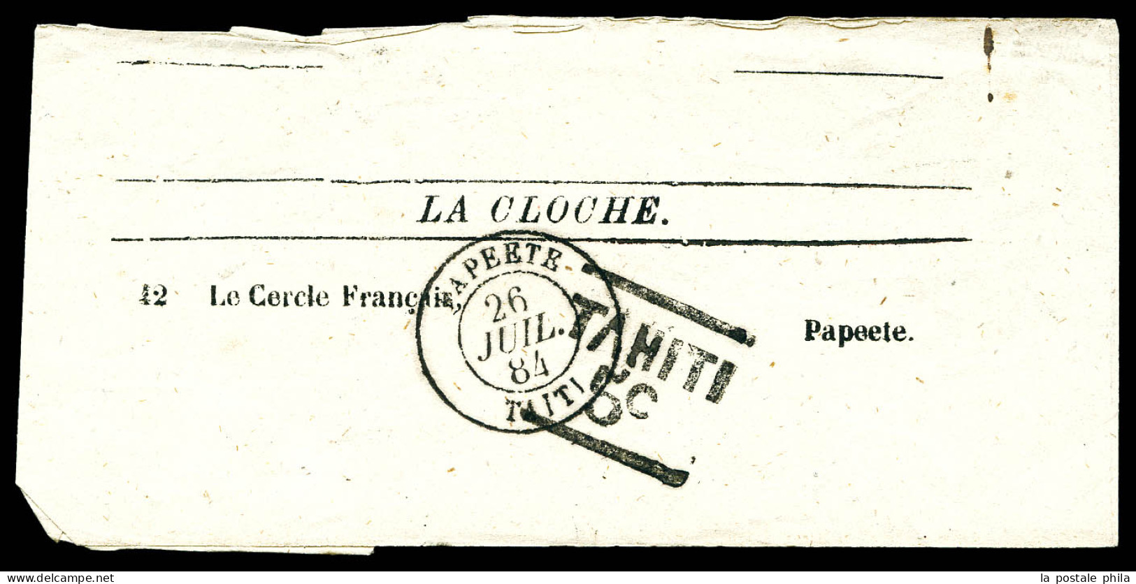 N°4a, 5c Sur Bande Journal 'La Cloche' Obl Càd Du 26 Juillet 1884. TB  Qualité: Oblitéré  Cote: 330 Euros - Briefe U. Dokumente