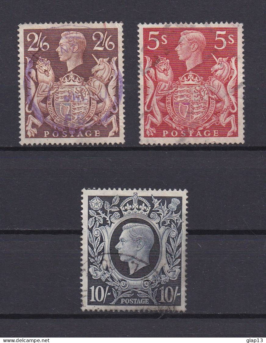 GRANDE BRETAGNE 1939 TIMBRE N°224/26 OBLITERE GEORGE VI - Usati