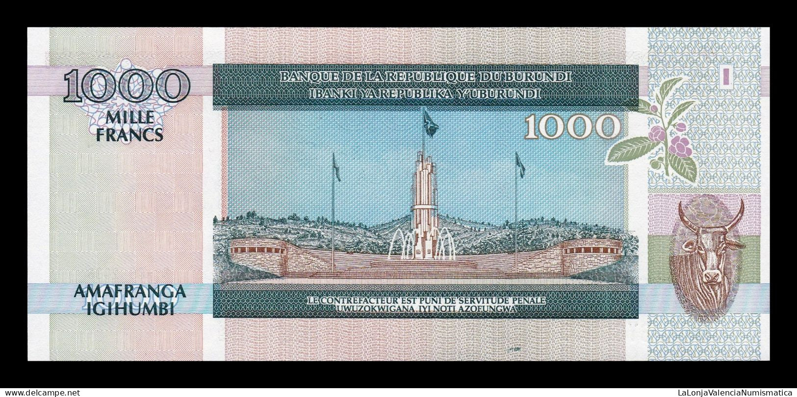 Burundi 1000 Francs 2006 Pick 39d Sc Unc - Burundi