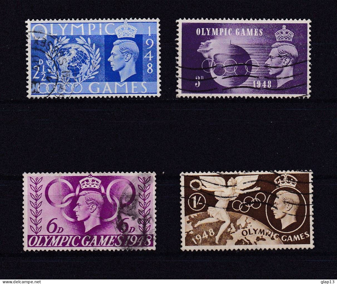 GRANDE BRETAGNE 1948 TIMBRE N°241/44 OBLITERE JEUX OLYMPIQUES DE LONDRES - Gebraucht