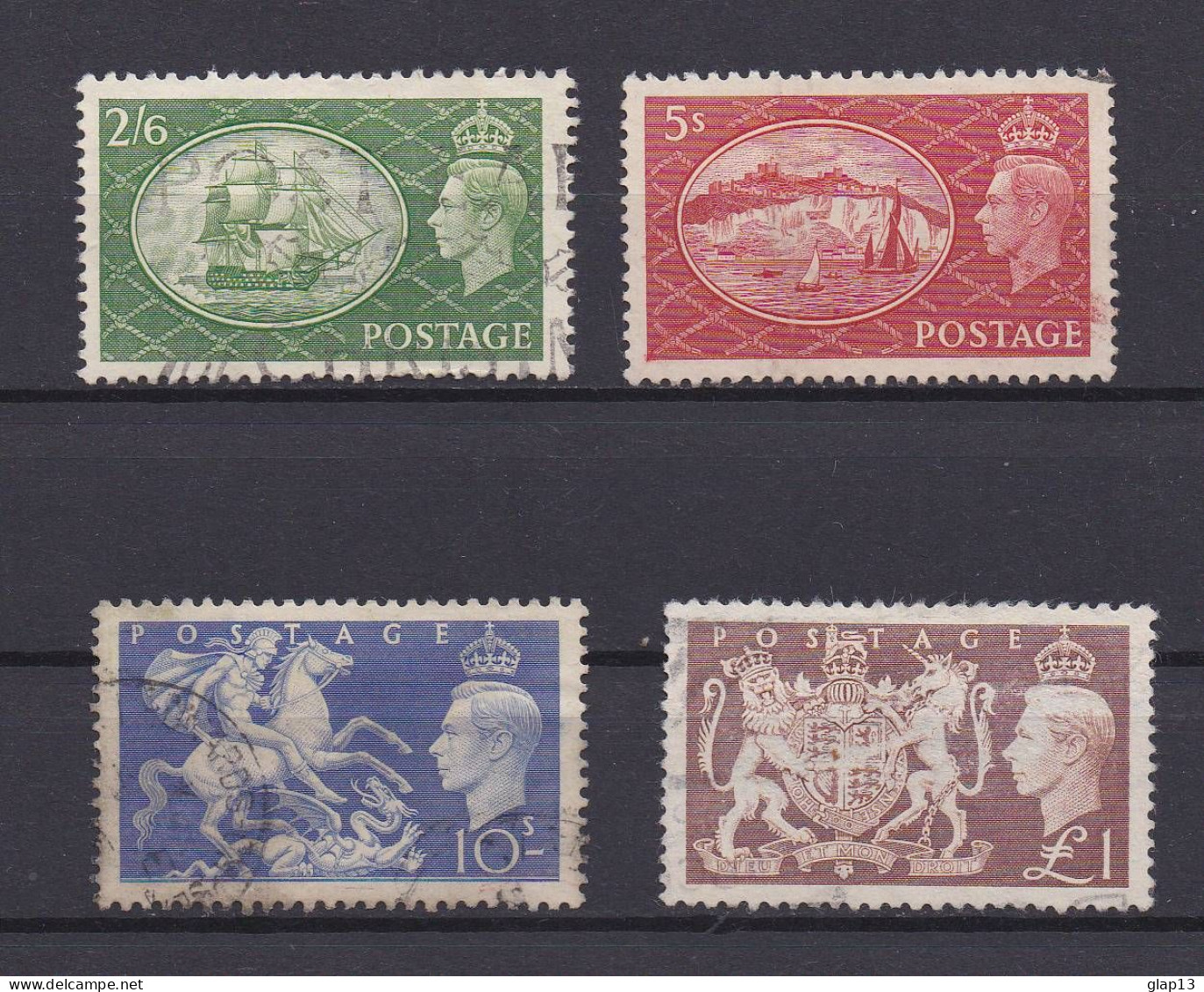 GRANDE BRETAGNE 1951 TIMBRE N°256/59 OBLITERE GEORGE VI - Used Stamps