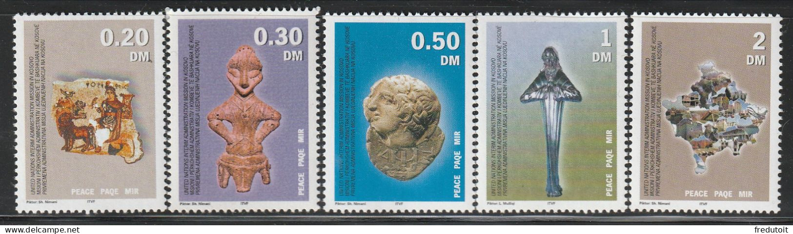 KOSOVO - N°1/5 ** (2000) - Unused Stamps