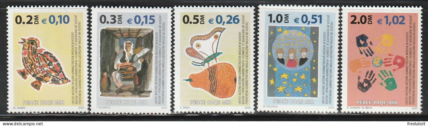 KOSOVO - N°6/10 ** (2001) - Unused Stamps