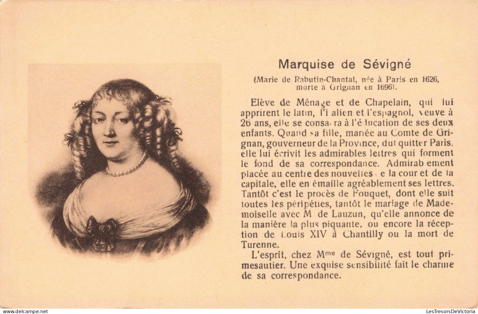 CELEBRITES - Femmes Célèbres  - Épistolière Française - Carte Postale Ancienne - Beroemde Vrouwen