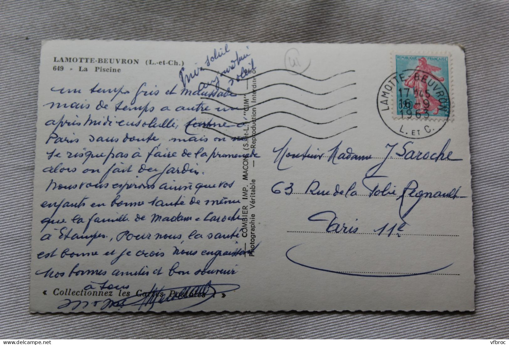 Cpsm 1963, Lamotte Beuvron, La Piscine, Loir Et Cher 41 - Lamotte Beuvron