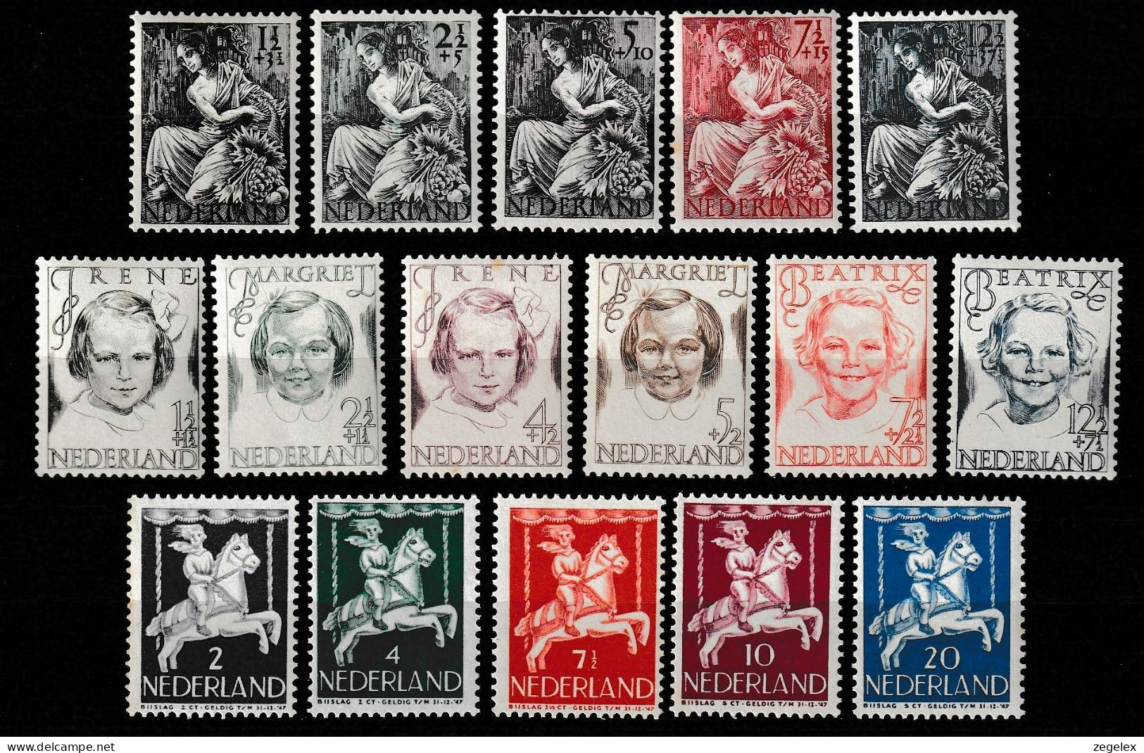 1946 Jaargang Nederland NVPH Complete. Postfris/MNH** - Années Complètes