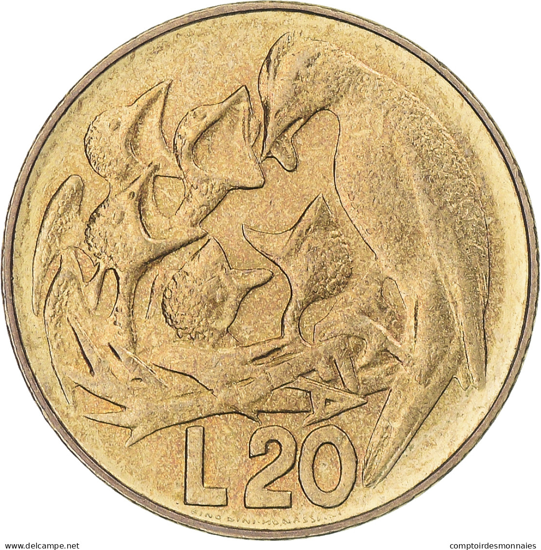 Monnaie, Saint Marin , 20 Lire, 1975, SPL, Bronze-Aluminium, KM:44 - San Marino
