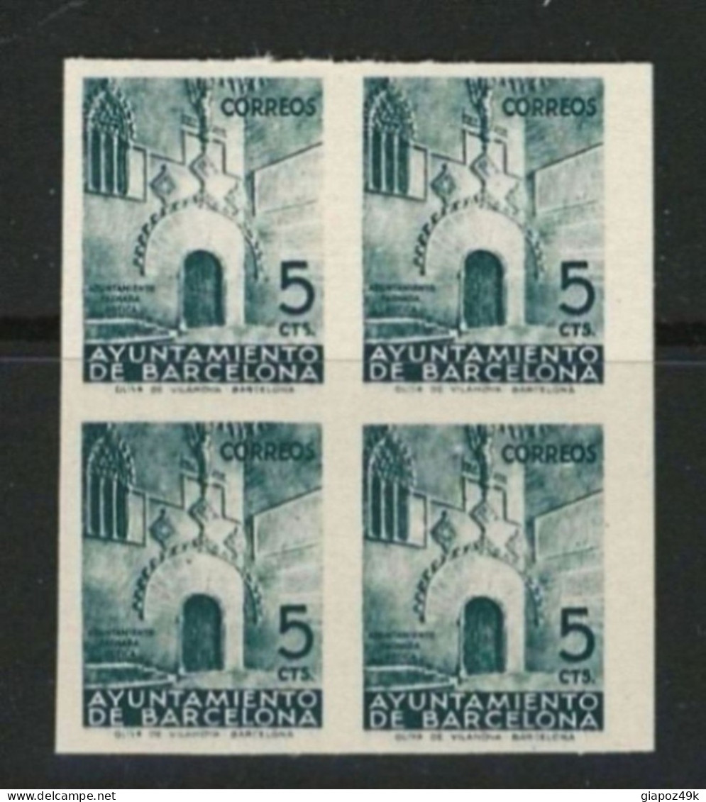 ● SPAGNA 1938 BARCELONA ● Edifil N.° 20 (19s)  ● Unificato N.° 38  Varietà : NON Dentellati ● Carta Dura ● 1225 ● - Barcelone