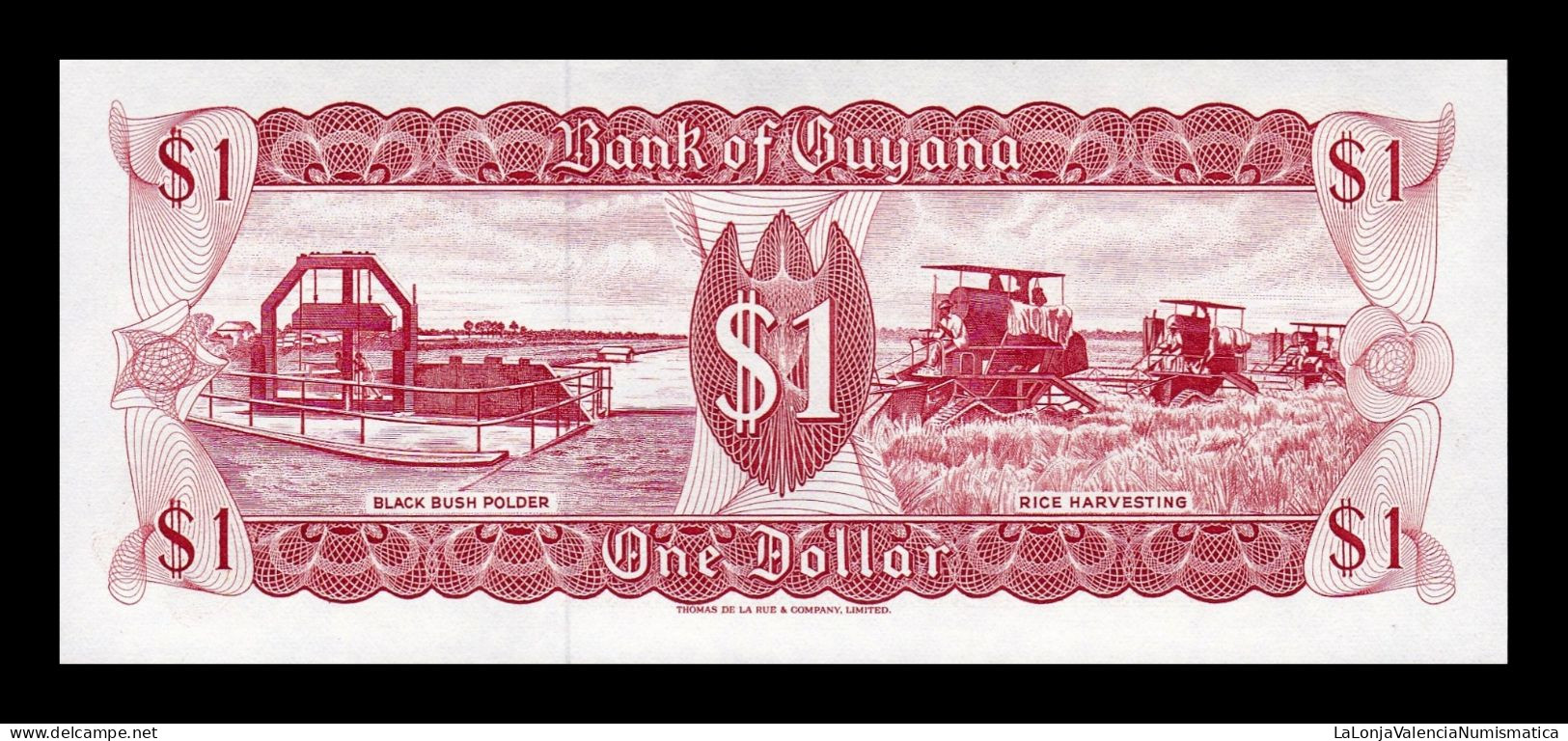 Guyana 1 Dollar 1992 Pick 21Ga Sc Unc - Guyana