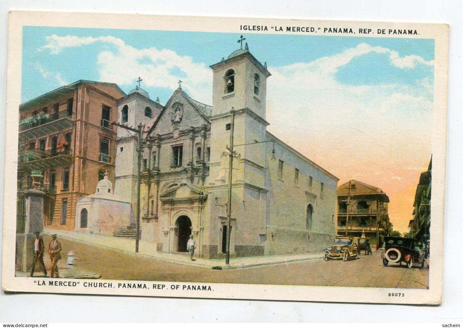 PANAMA Eglise La Perced Place Automobiles 1930   D20  2021 - Panama