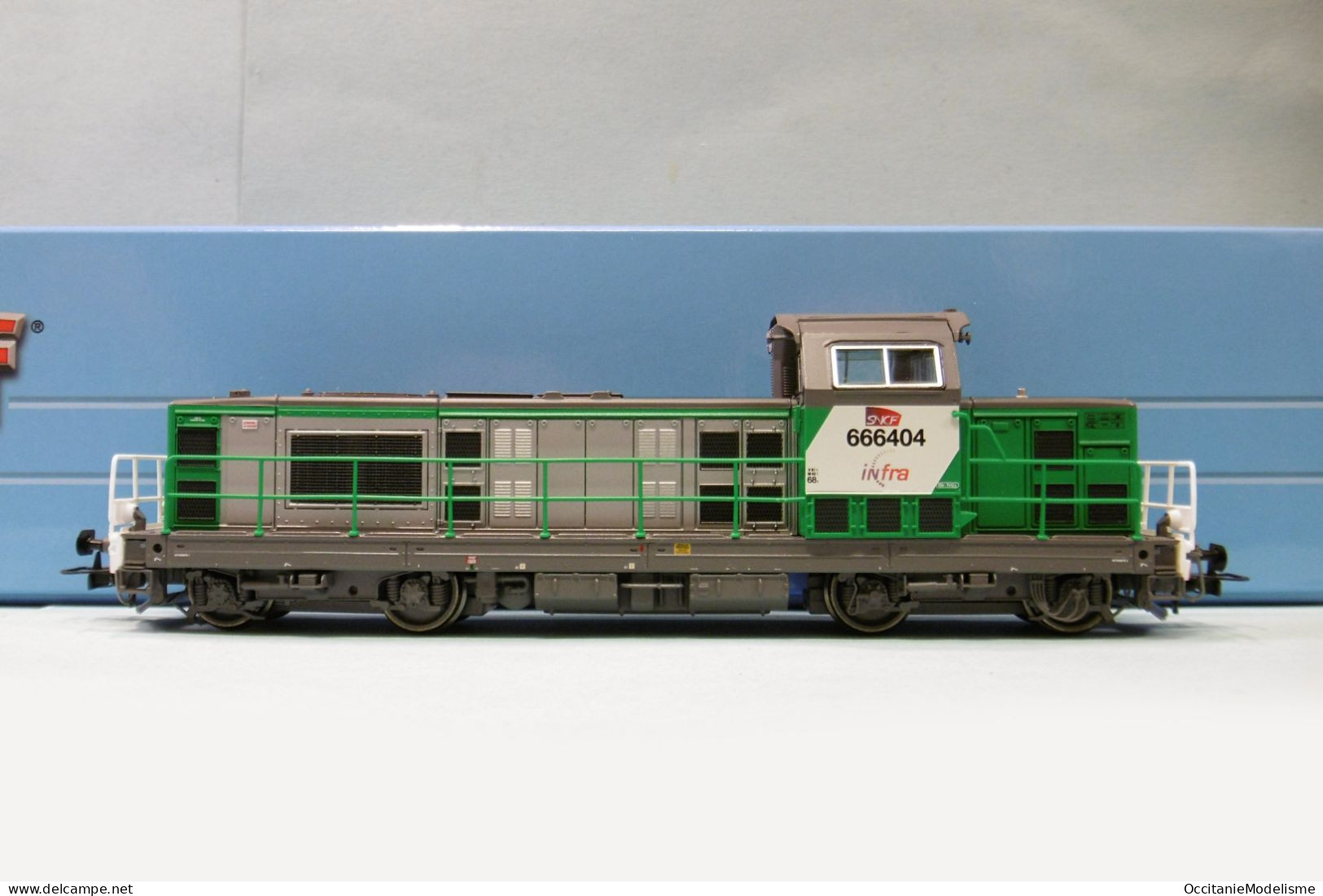 Jouef - Locomotive DIESEL BB 666404 66400 SNCF INFRA Vert ép. VI Réf. HJ2442 Neuf HO 1/87 - Loks