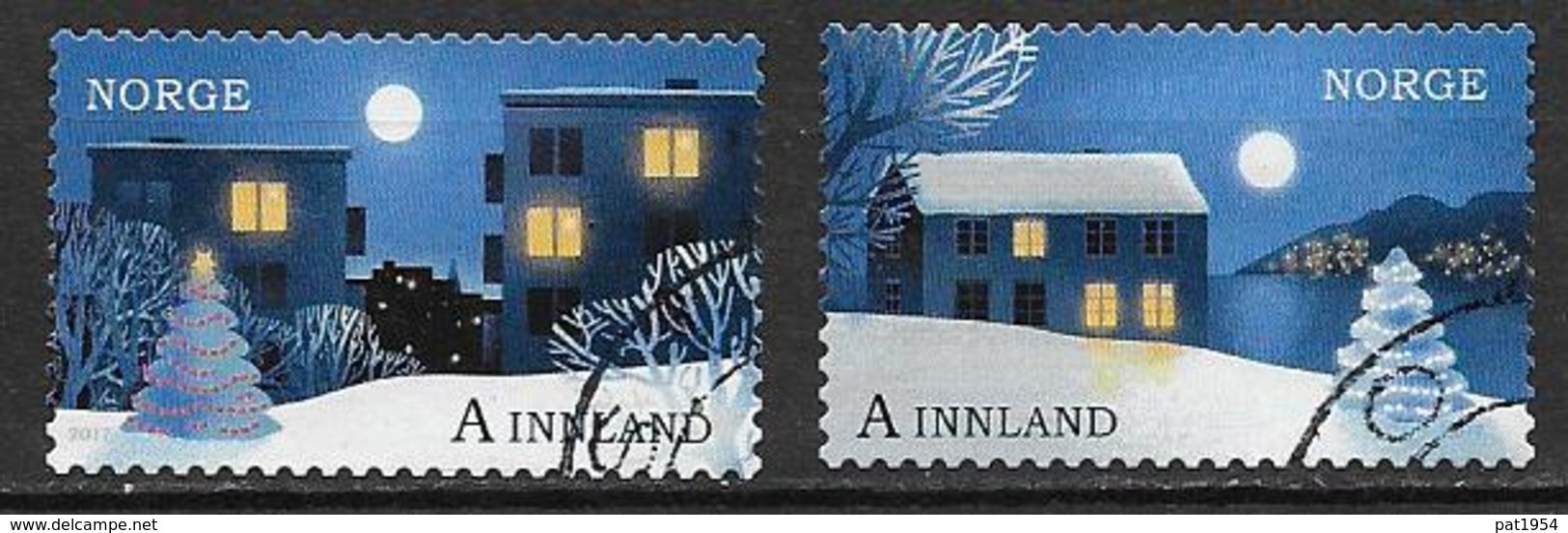 Norvège 2017 N°1895/1896 Oblitérés Noël - Usados