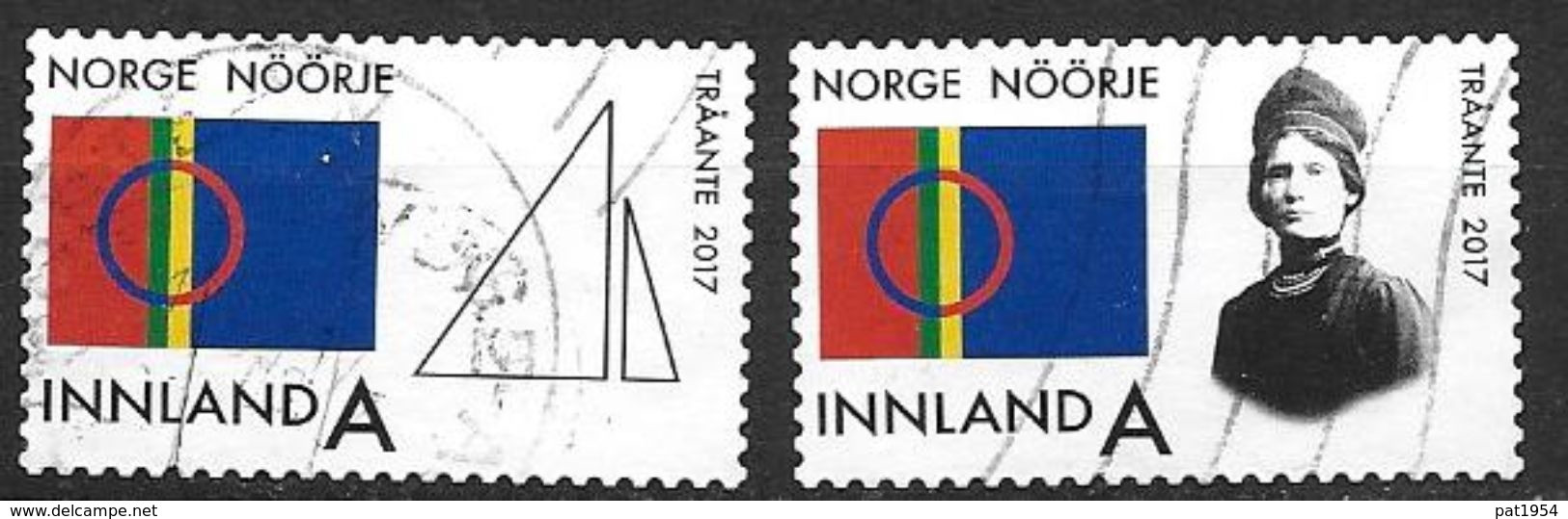Norvège 2017 N° 1868/1869 Oblitérés Parlement Lapon - Gebruikt