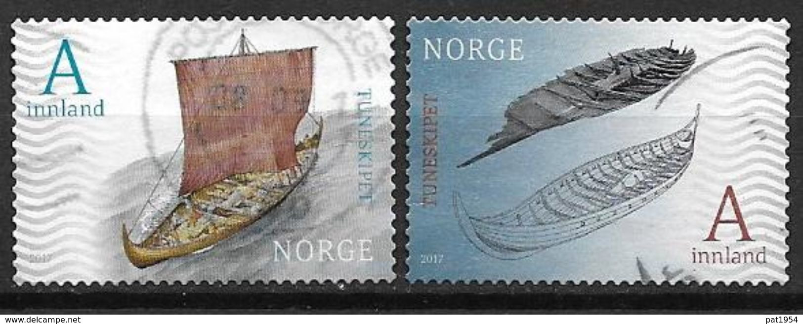Norvège 2017 N° 1874/1875 Oblitérés Bateau De Tune - Gebruikt