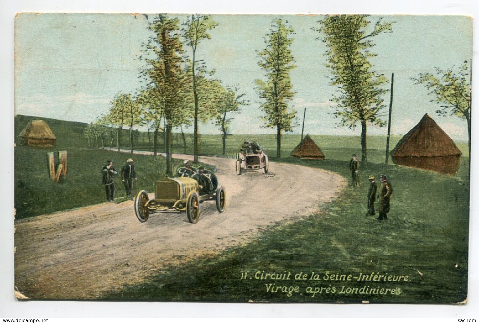 76 LONDINIERES Course Automobile Viarge Circuit De La Seine Inférieure 1907 écrite Timb Coll Journal L  Auto   D17  2023 - Londinières